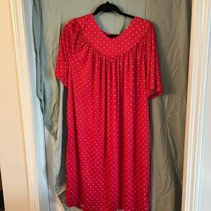 PJ dress red with white polkadots